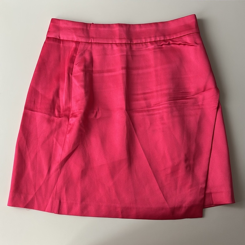 Zara Satin Mini Skirt with slit